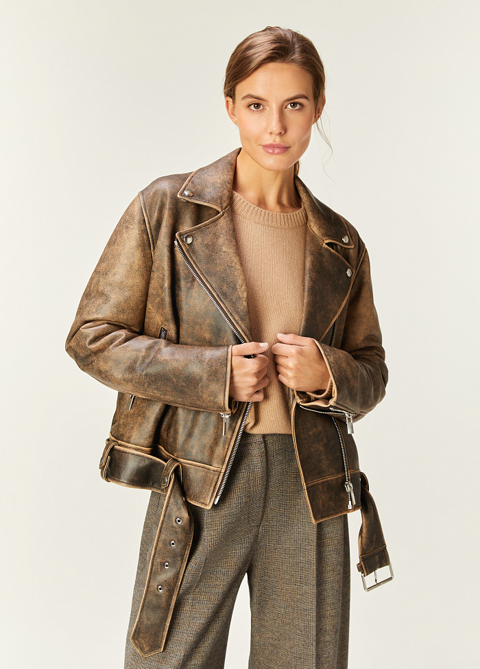 картинка Куртка кожаная от бренда Оксаны Лаврентьевой OLOLOL