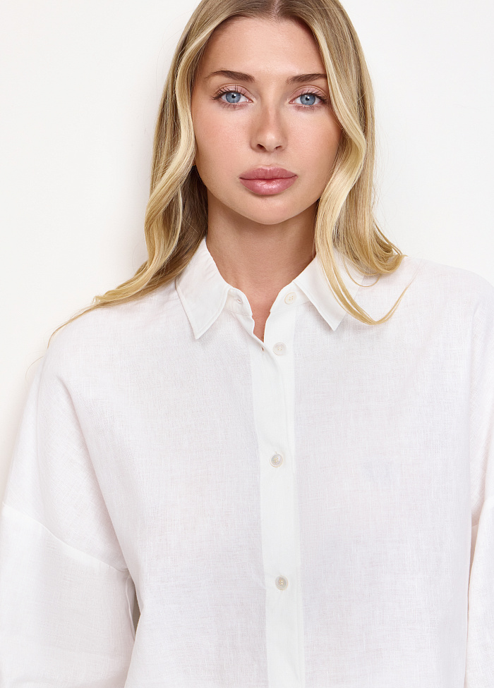 картинка Рубашка из хлопка и льна от бренда Оксаны Лаврентьевой OLOLOL