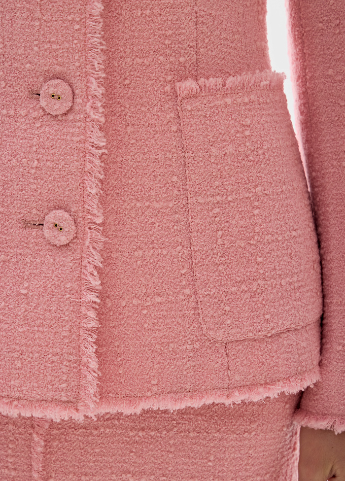 картинка Жакет из розового твида от бренда Оксаны Лаврентьевой OLOLOL