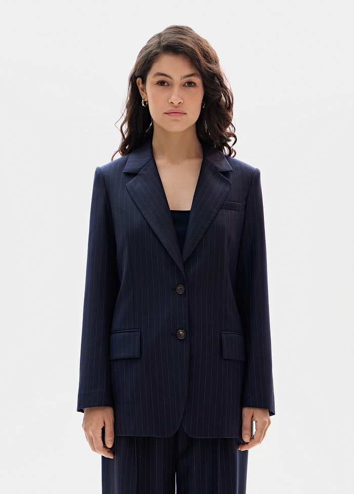 картинка Жакет из шерсти в полоску от бренда Оксаны Лаврентьевой OLOLOL