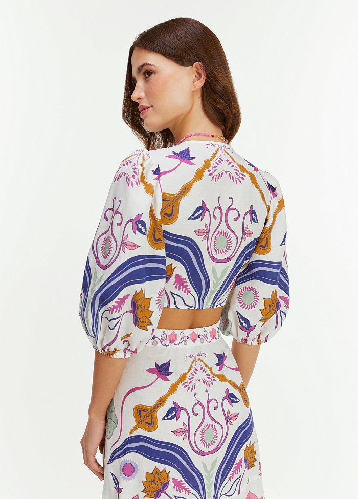 картинка Блузка из вискозы и льна от бренда Оксаны Лаврентьевой OLOLOL