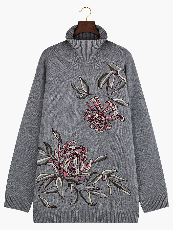 картинка Свитер вязаный из шерсти и кашемира от бренда Оксаны Лаврентьевой OLOLOL