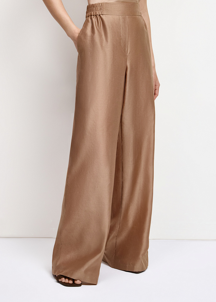 картинка Брюки из шелка и хлопка от бренда Оксаны Лаврентьевой OLOLOL