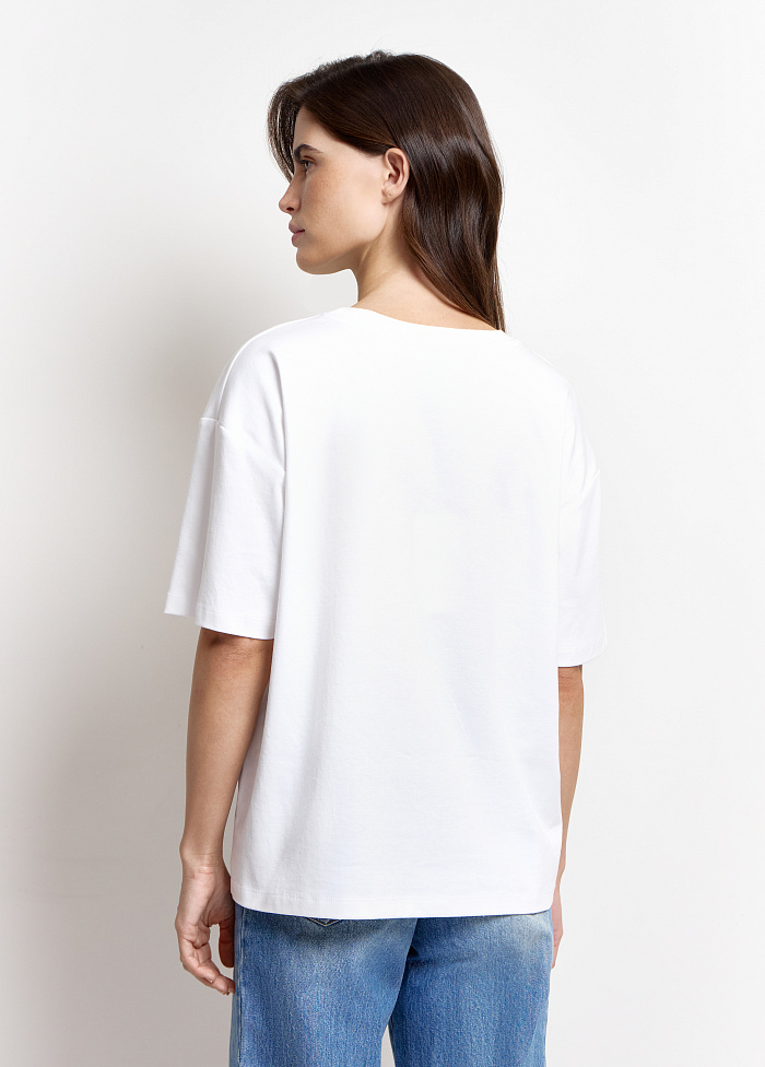 картинка Футболка из хлопка от бренда Оксаны Лаврентьевой OLOLOL