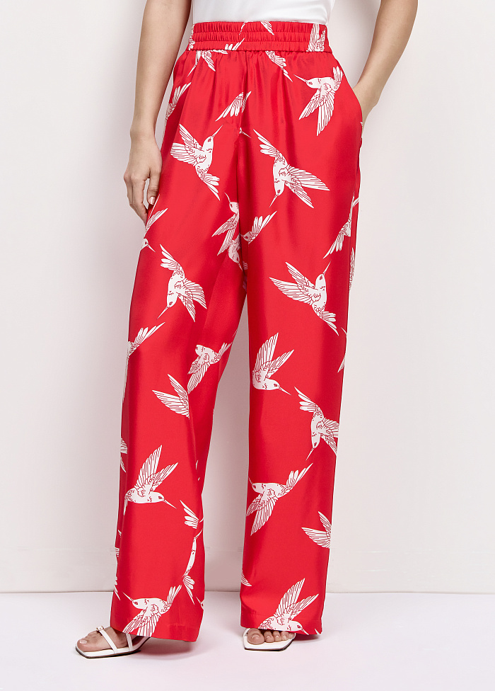 картинка Брюки на резинке из шелка  от бренда Оксаны Лаврентьевой OLOLOL