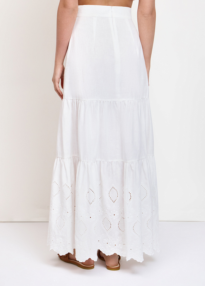 картинка Юбка из хлопка и льна от бренда Оксаны Лаврентьевой OLOLOL