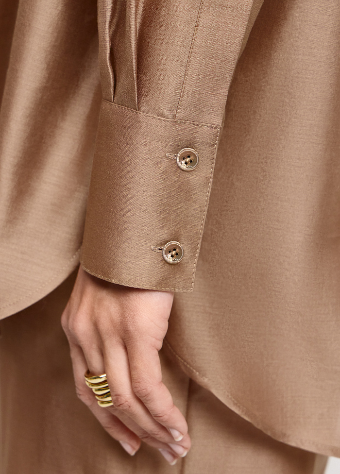 картинка Блузка из шелка и хлопка от бренда Оксаны Лаврентьевой OLOLOL