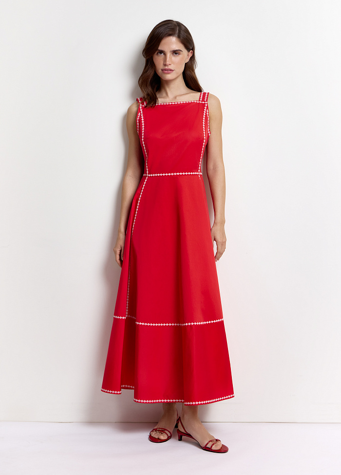 картинка Платье из хлопка с вышивкой от бренда Оксаны Лаврентьевой OLOLOL