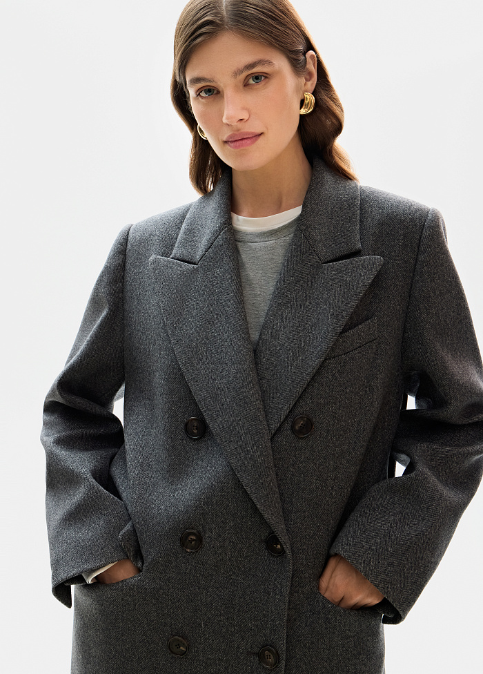 картинка Пальто из шерсти и кашемира от бренда Оксаны Лаврентьевой OLOLOL