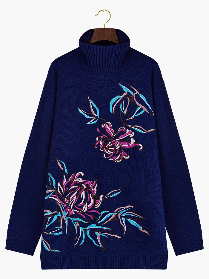 картинка Свитер вязаный из шерсти и кашемира от бренда Оксаны Лаврентьевой OLOLOL