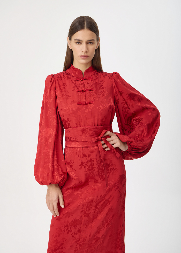 картинка Платье из жаккарда от бренда Оксаны Лаврентьевой OLOLOL