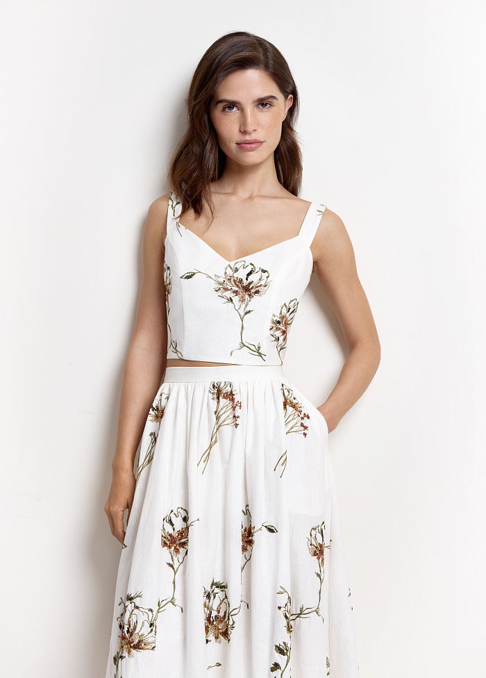 картинка Топ с вышивкой и пайетками от бренда Оксаны Лаврентьевой OLOLOL