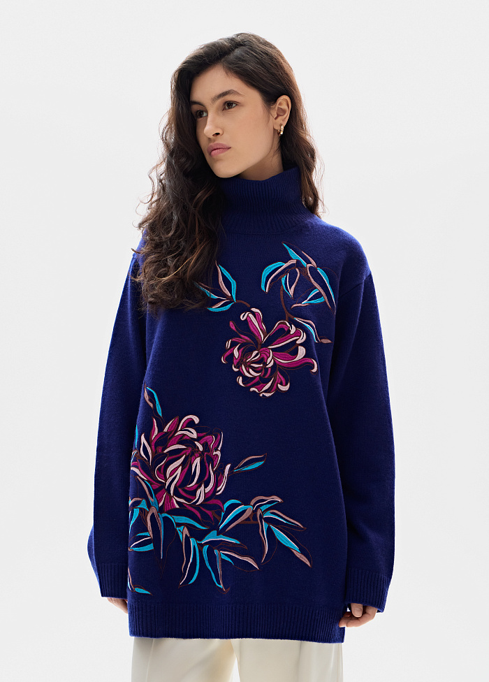 картинка Свитер вязаный из шерсти и кашемира от бренда Оксаны Лаврентьевой OLOLOL