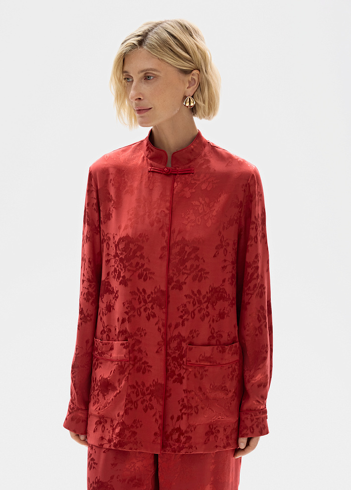 картинка Блузка из жаккарда от бренда Оксаны Лаврентьевой OLOLOL