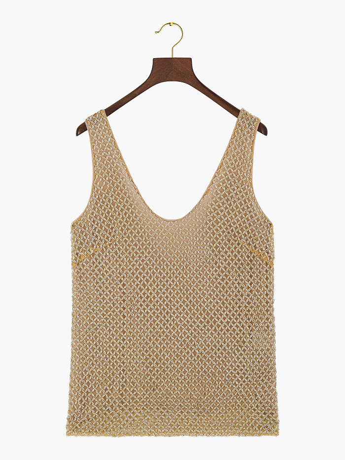 картинка Вечерний топ расшитый бисером от бренда Оксаны Лаврентьевой OLOLOL