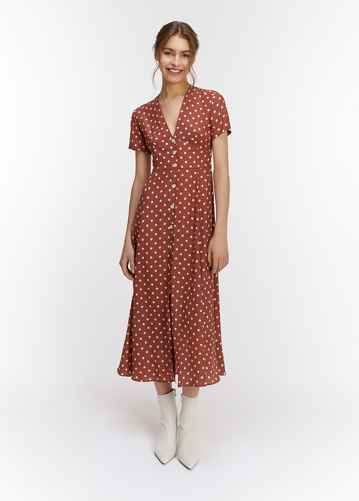 картинка Платье из шелка на пуговицах  от бренда Оксаны Лаврентьевой OLOLOL