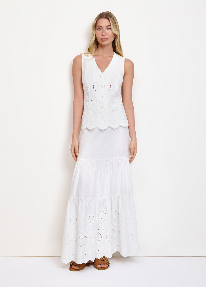 картинка Юбка из хлопка и льна от бренда Оксаны Лаврентьевой OLOLOL